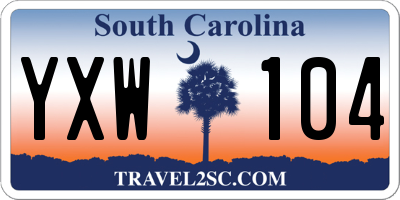 SC license plate YXW104