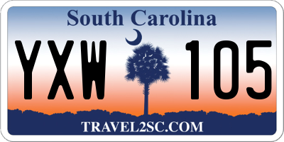 SC license plate YXW105