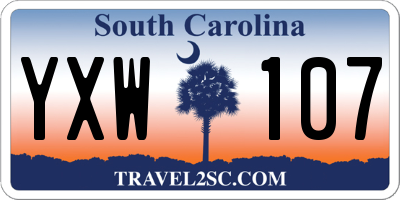 SC license plate YXW107