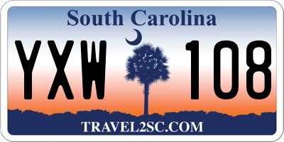 SC license plate YXW108