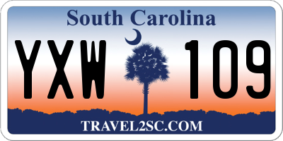 SC license plate YXW109