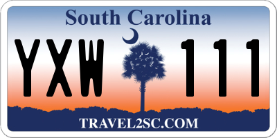 SC license plate YXW111