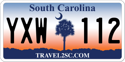 SC license plate YXW112