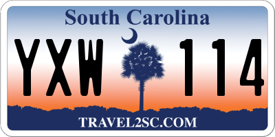 SC license plate YXW114