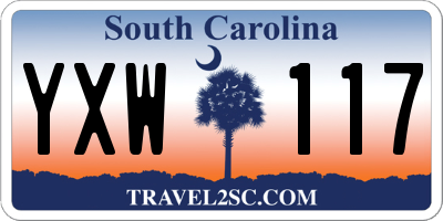 SC license plate YXW117