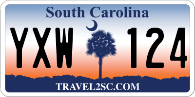 SC license plate YXW124