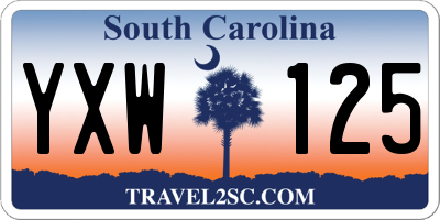 SC license plate YXW125