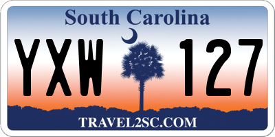 SC license plate YXW127