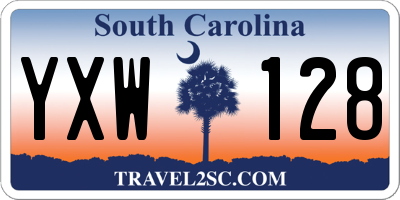 SC license plate YXW128