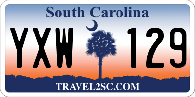 SC license plate YXW129