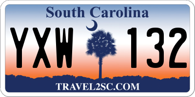 SC license plate YXW132