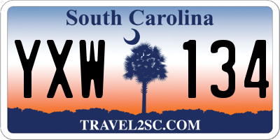SC license plate YXW134