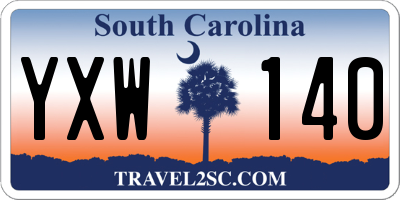 SC license plate YXW140