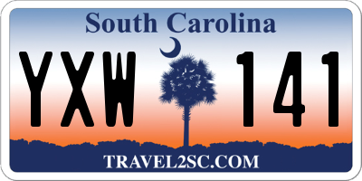 SC license plate YXW141