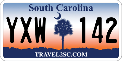 SC license plate YXW142