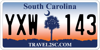 SC license plate YXW143