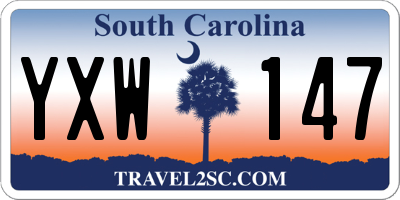 SC license plate YXW147
