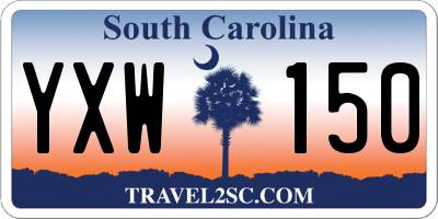 SC license plate YXW150