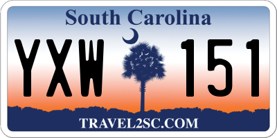 SC license plate YXW151