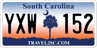 SC license plate YXW152