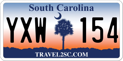 SC license plate YXW154