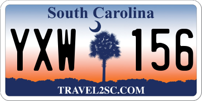 SC license plate YXW156