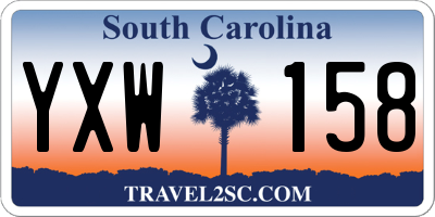 SC license plate YXW158