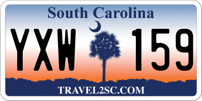 SC license plate YXW159