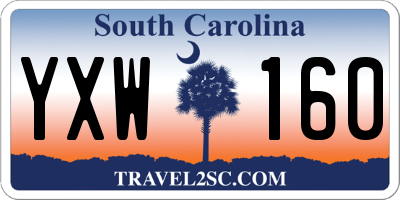 SC license plate YXW160