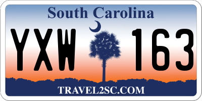 SC license plate YXW163