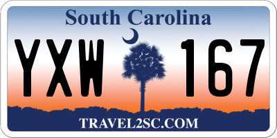SC license plate YXW167