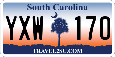 SC license plate YXW170