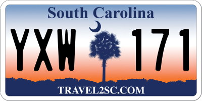 SC license plate YXW171