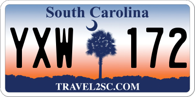 SC license plate YXW172