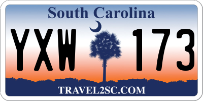 SC license plate YXW173