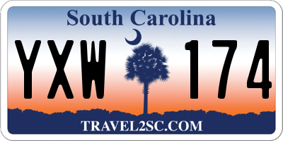 SC license plate YXW174