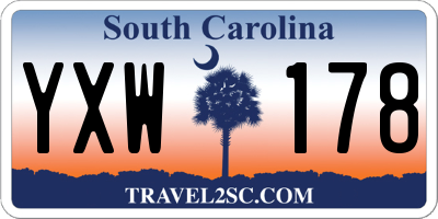 SC license plate YXW178