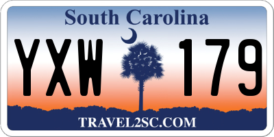 SC license plate YXW179