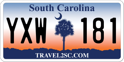 SC license plate YXW181