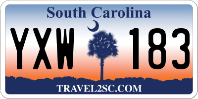SC license plate YXW183