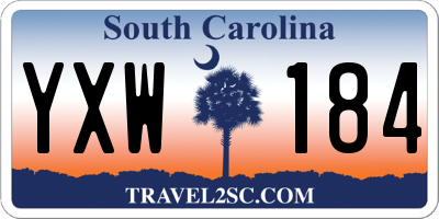SC license plate YXW184