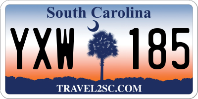 SC license plate YXW185