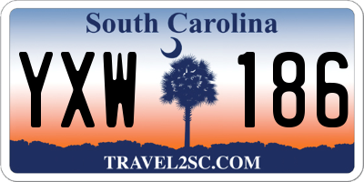 SC license plate YXW186