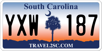 SC license plate YXW187