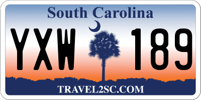 SC license plate YXW189