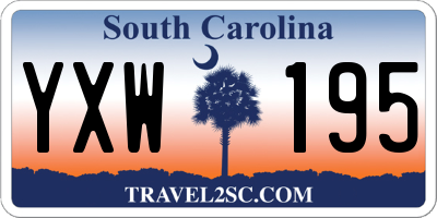 SC license plate YXW195
