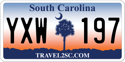 SC license plate YXW197