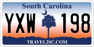 SC license plate YXW198