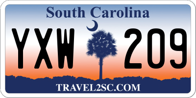 SC license plate YXW209