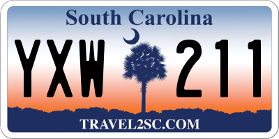 SC license plate YXW211